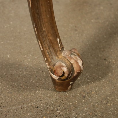 Console Table with Mirror Gilded Wood Italy 20th Century