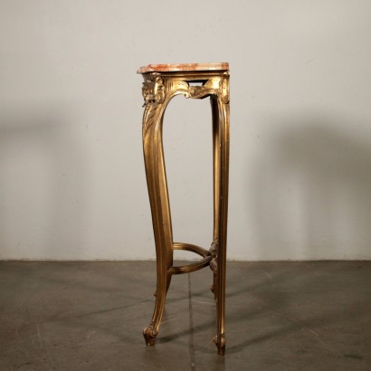 Console Table with Mirror Gilded Wood Italy 20th Century
