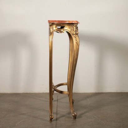 Console Table with Mirror Gilded Wood Italy 20th Century