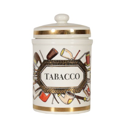 Tobacco Jar by Piero Fornasetti Vintage Italy 1960s-1970s