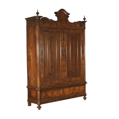 Grand Armoire Noyer Loupe de Noyer Italie Deuxième moitié '800