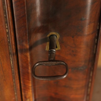 Elegante Vitrine-Bibliothèque Merisier Noyer Italie '800