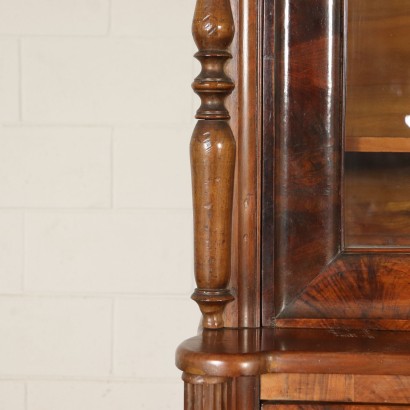 Display Cabinet Cherry Walnut Italy 19th Century