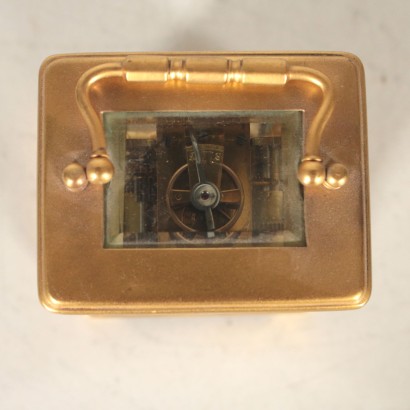 Carriage Clock Gilded Bronze Glass 19th Century