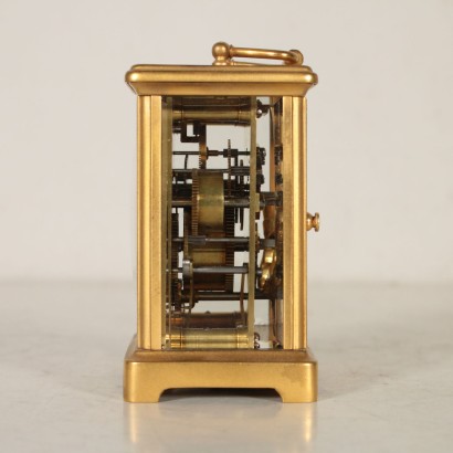 Carriage Clock Gilded Bronze Glass 19th Century