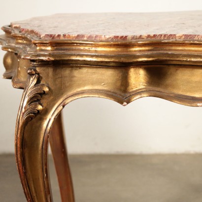 Revival Coffee Table Marble Top Italy 20th Century