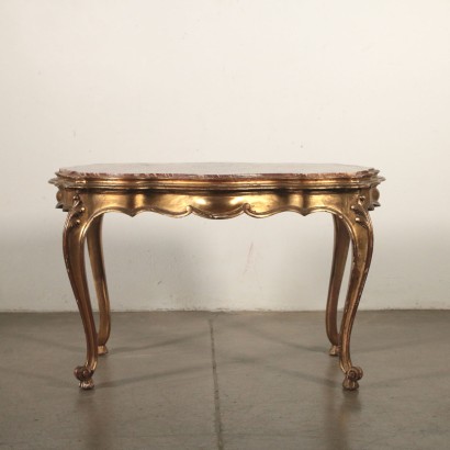 Revival Coffee Table Marble Top Italy 20th Century