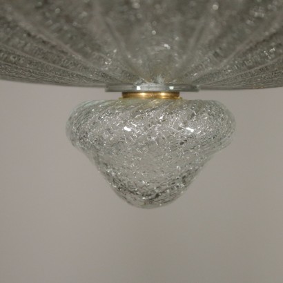 Glass Chandelier Barovier & Toso Vintage Italy 1970s