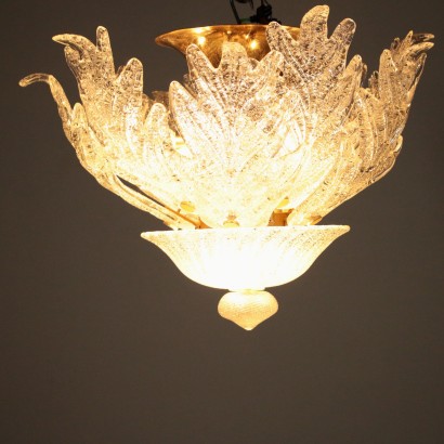 Chandelier for Barovier & Toso Murano Glass Vintage Italy 1960s