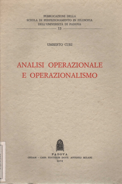 Analisi operazionale e operazionalismo, s.a.