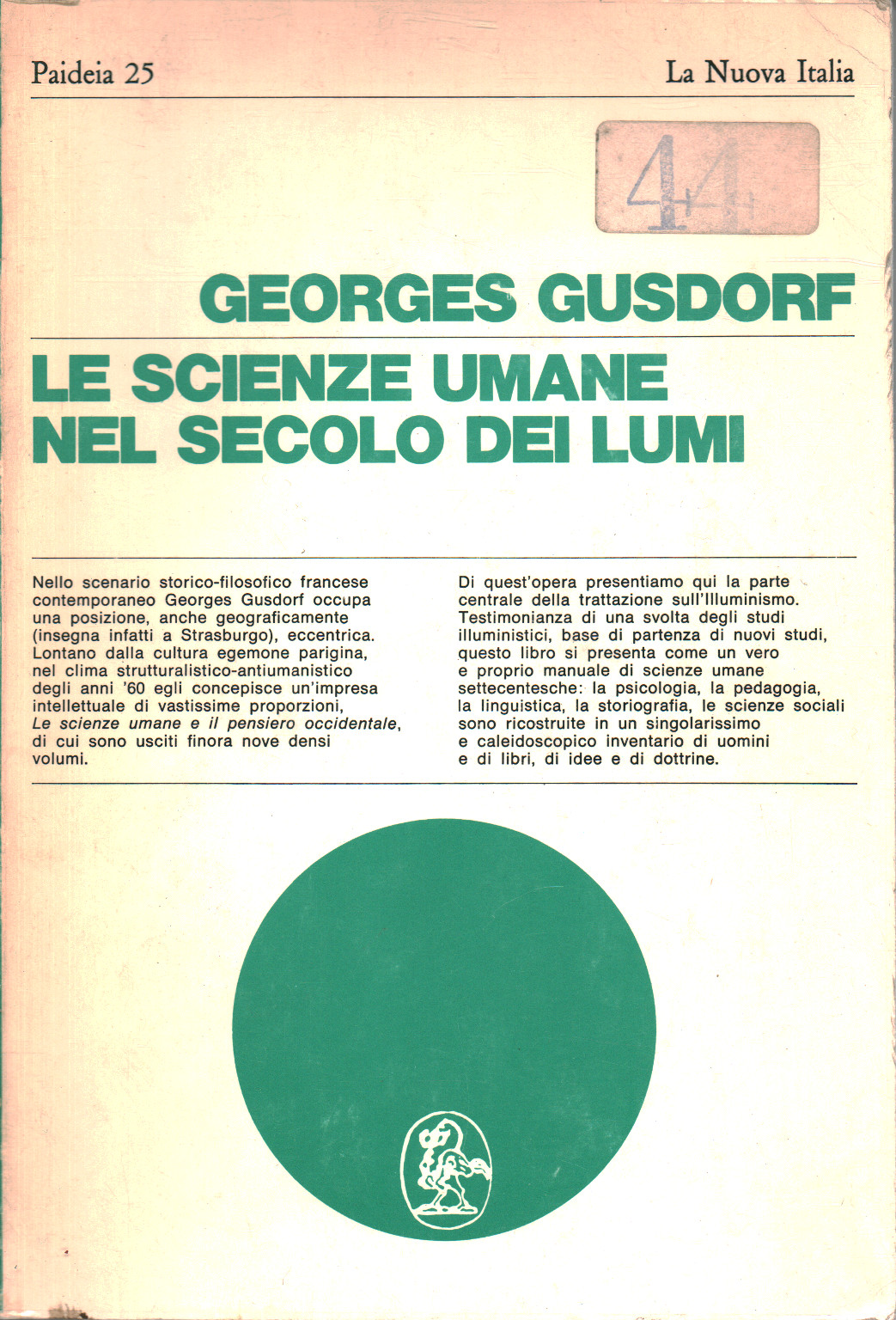 Les sciences humaines au siècle des lumières, s.un.