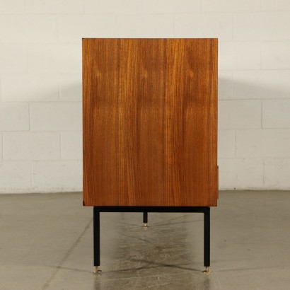 Sideboard Teak Veneer Metal Vintage Italy 1960s