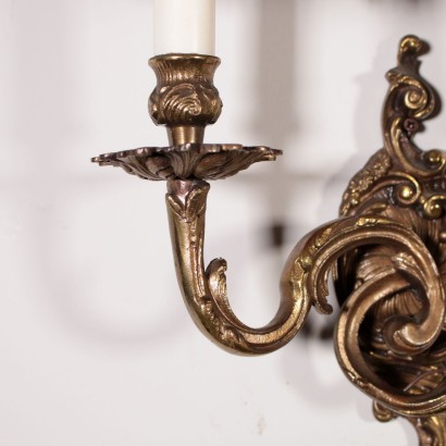 Pair of Bronze Sconces Italy 20th Century