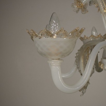 Lustre de Murano à six Bras Verre Fabriqué en Italie '900