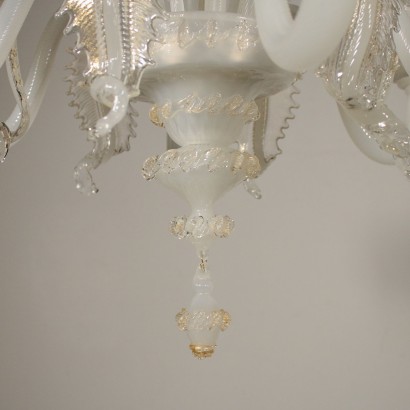 Lustre de Murano à six Bras Verre Fabriqué en Italie '900