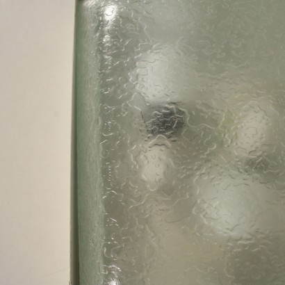 Paar Deckenleuchten Eisen Glas Vintage Italien 60er Jahre