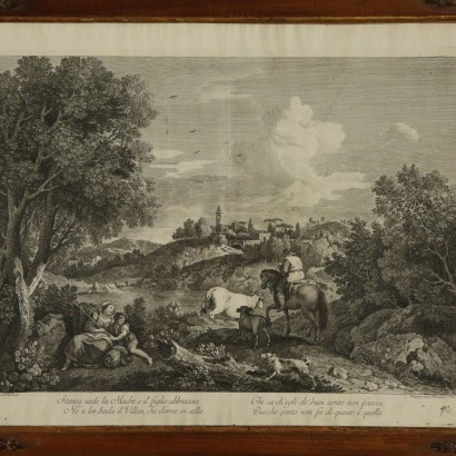 Set of Five Etchings Veneto Italy 18th Century