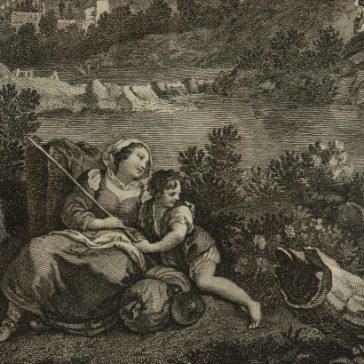 Set of Five Etchings Veneto Italy 18th Century