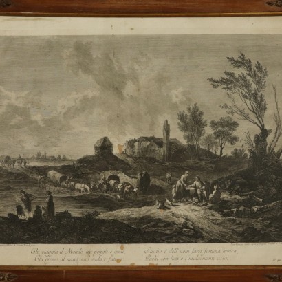 Set of Five Etchings Veneto Italy 18th Century