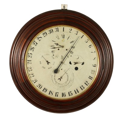 Large Mahogany Wall Clock 19th Century