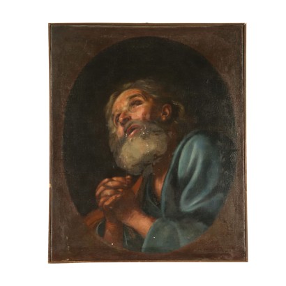 Ölgemälde auf Leinwand Gesicht des Heiligen 17. Jahrhundert