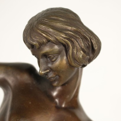 Sculpture Bronze Marbre Noir copie Pierre Le Faguays Italie '900
