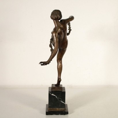 Sculpture Bronze Marbre Noir copie Pierre Le Faguays Italie '900