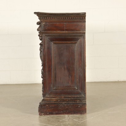 Antique Baroque Walnut Cupboard Italy Late 1600s