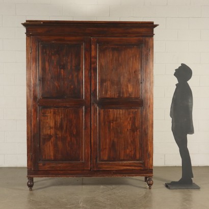 Grand Armoire Sapin Commun Fabriqué en Italie Moitié '800