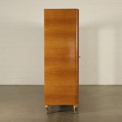 Wardrobe with Mirrors Burl Veneer Vintage Italy 1950s