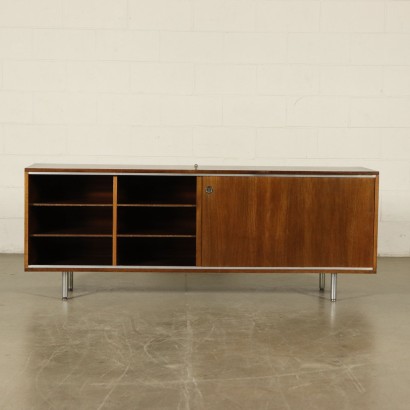 Sideboard by George Nelson Walnut Veneer Vintage Italy 1960s-1970s