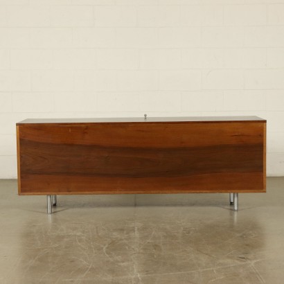 Sideboard by George Nelson Walnut Veneer Vintage Italy 1960s-1970s