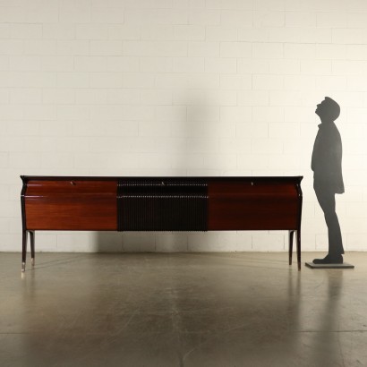 Buffet by Osvaldo Borsani Rosewood Veneer Vintage Italy 1950s