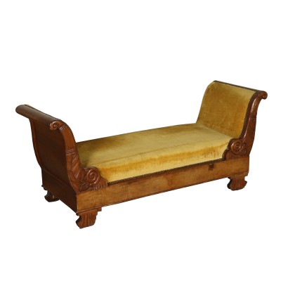 Walnut Sofa Bench Italy 19th Century