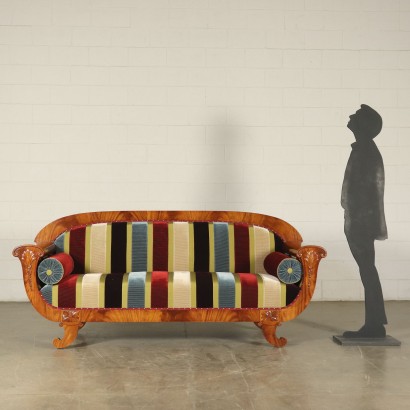 Sofa Restoration Style Mahogany Italy 20th Century