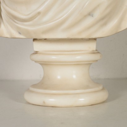 Büste einer Hofdame Weisser Marmor Italien 19. Jahrhundert