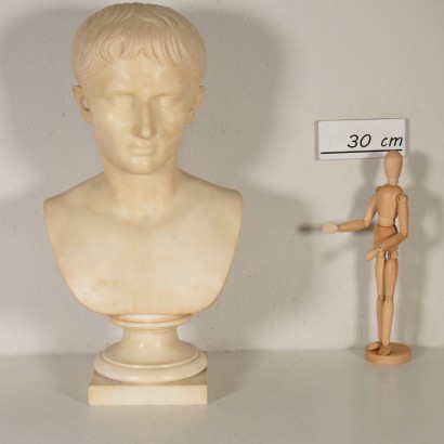 Bust of Julius Caesar White Marble Italy 19th Century