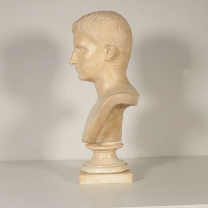 Bust of Julius Caesar White Marble Italy 19th Century