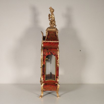 Table Clock Boulle Style Gilded Bronze Italy 20th Century