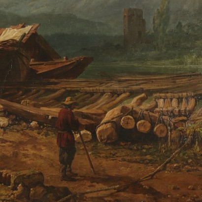 Landscape by George Clarkson Stanfield Fluvial Landscape 1869