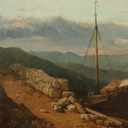 Paysage George Clarkson Stanfield Huile sur Toile 1868