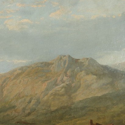 Paysage George Clarkson Stanfield Huile sur Toile 1868