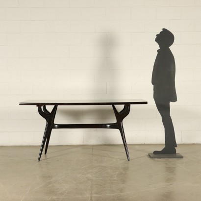 Table Bois ébonisé Formica Fabriqué en Italie Années 50