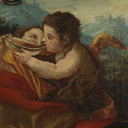 Allegory of Fall Oil Painting French School 18th Century