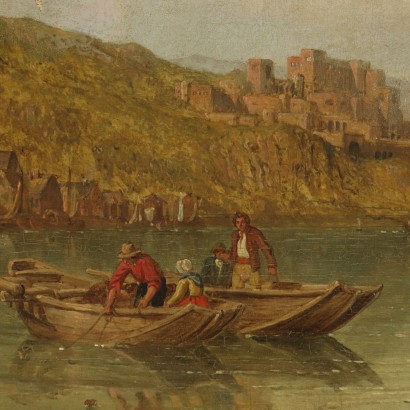 Landscape by George C. Stanfield St. Goarshausen 19th Century