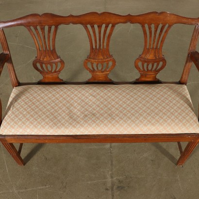 Banc Merisier Rembourrage Fabriqué en Italie Dernier quart '700