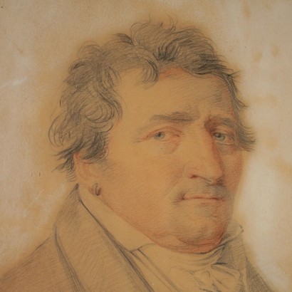 Portrait d'Homme Domenico Bossi Crayon sur Papier 1819