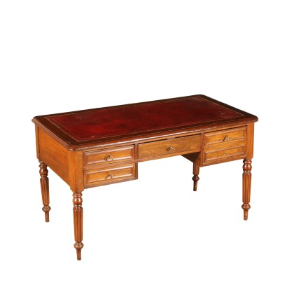 Writing Desk with Leather Insert Italy 20th Century