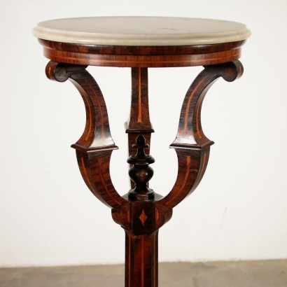 Matching Gueridon Rosewood and White Marble Italy 19th Century