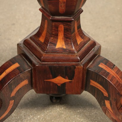 Matching Gueridon Rosewood and White Marble Italy 19th Century